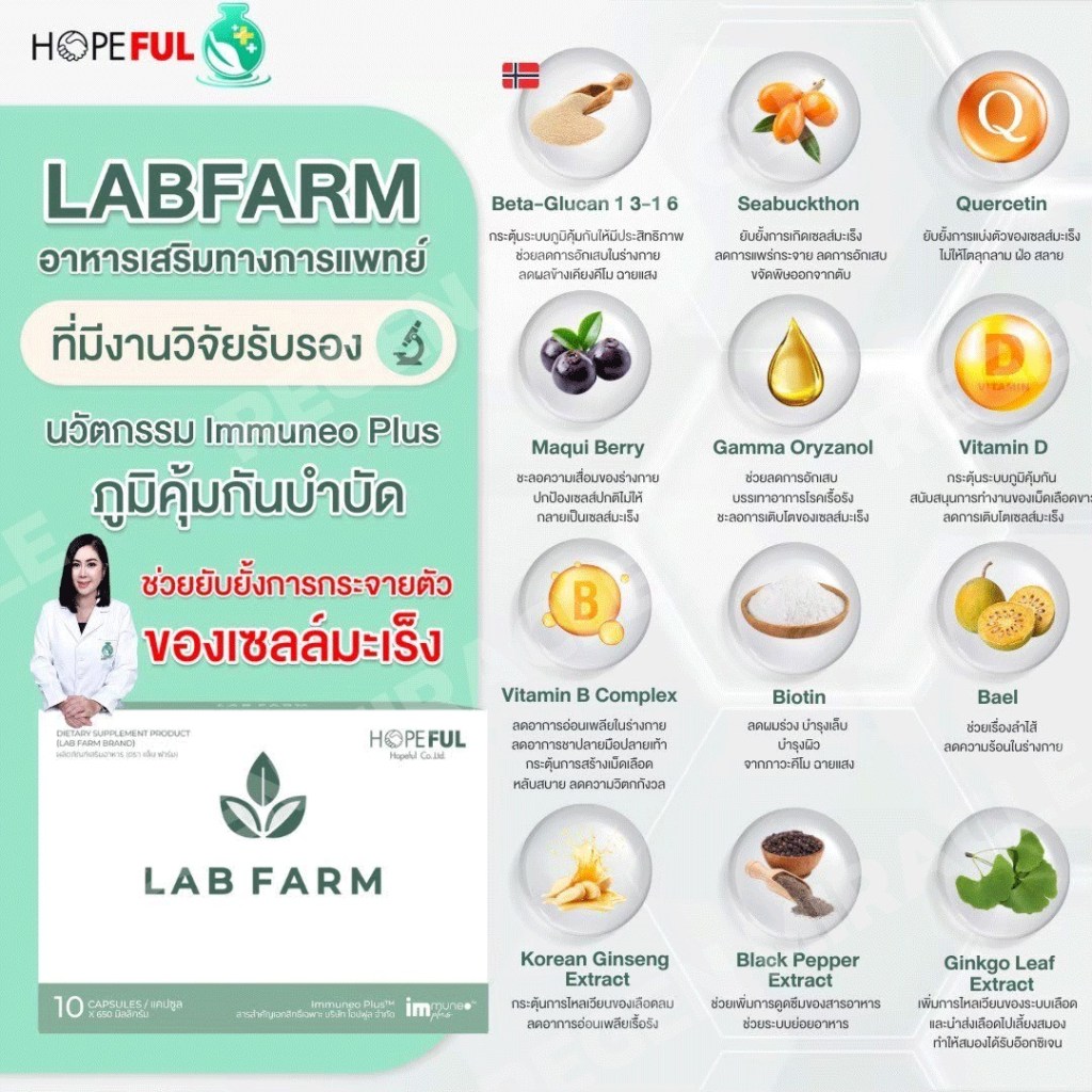 ส่วนผสมสำคัญของ LAB FARM สารสกัดธรรมชาติระดับพรีเมียม